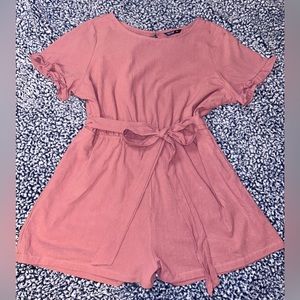 3XL SHEIN Dusty Rose Romper with Open Back